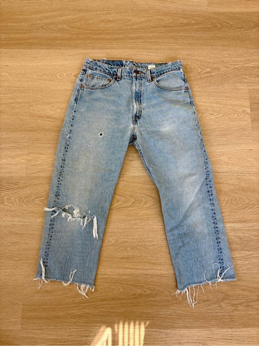 Levi's Light Blue Distressed Relaxed Jeans